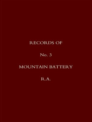 cover image of Records of No. 3 Mountain Battery, R.A.